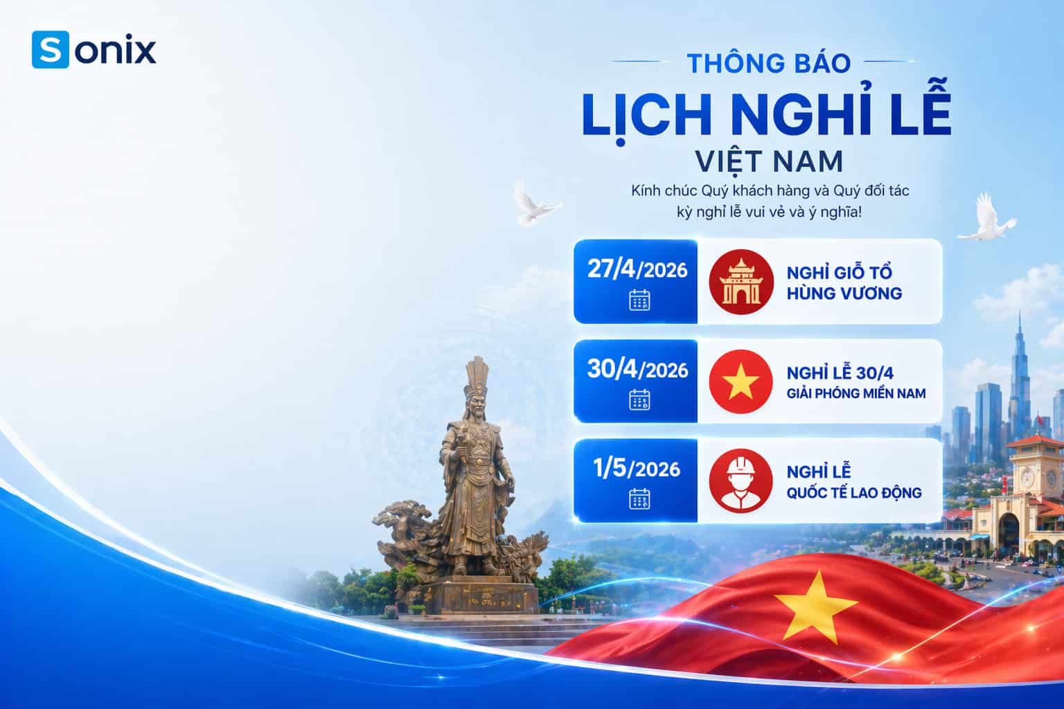 Lịch nghỉ lễ 2026 Việt Nam, thông báo chính thức về ngày nghỉ lễ, tết trong năm 2026.