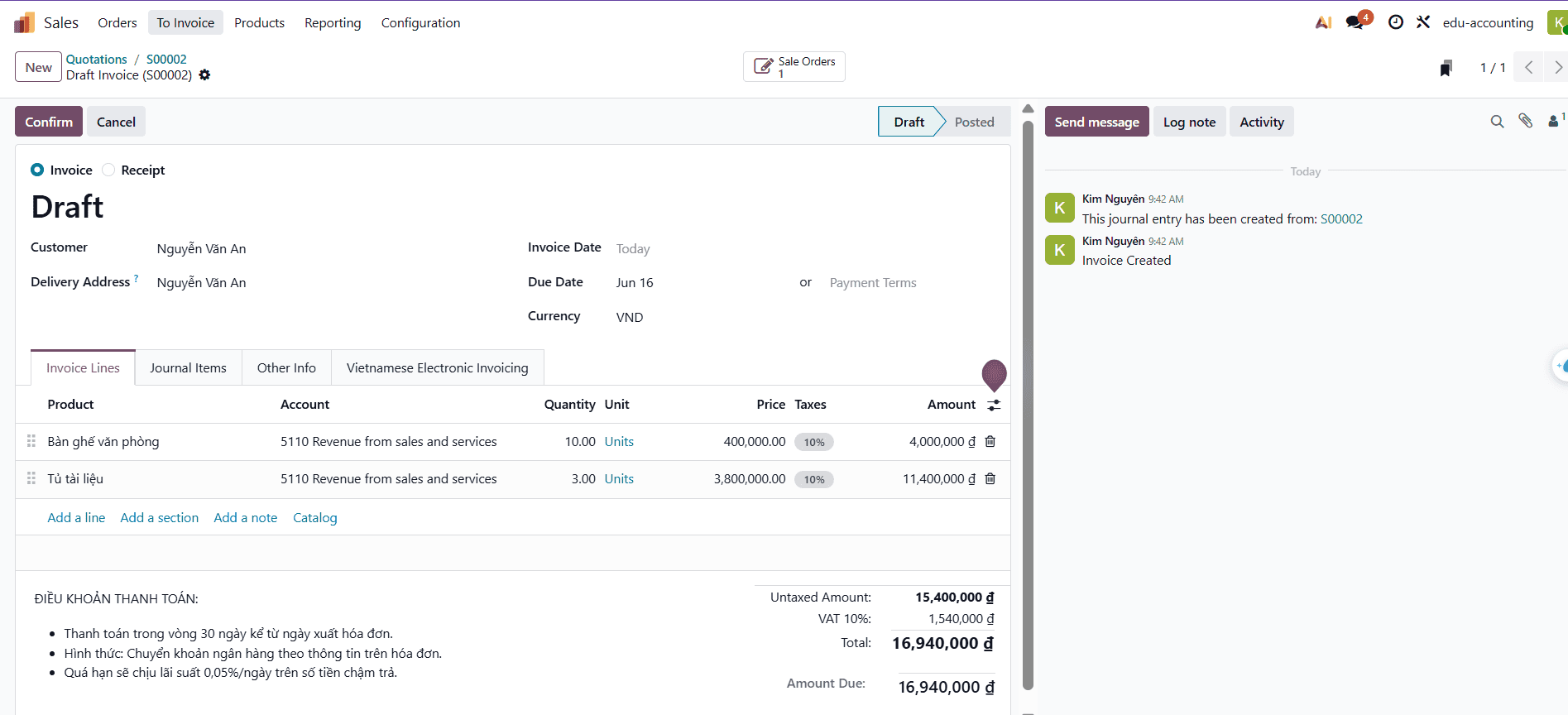 Create Invoice