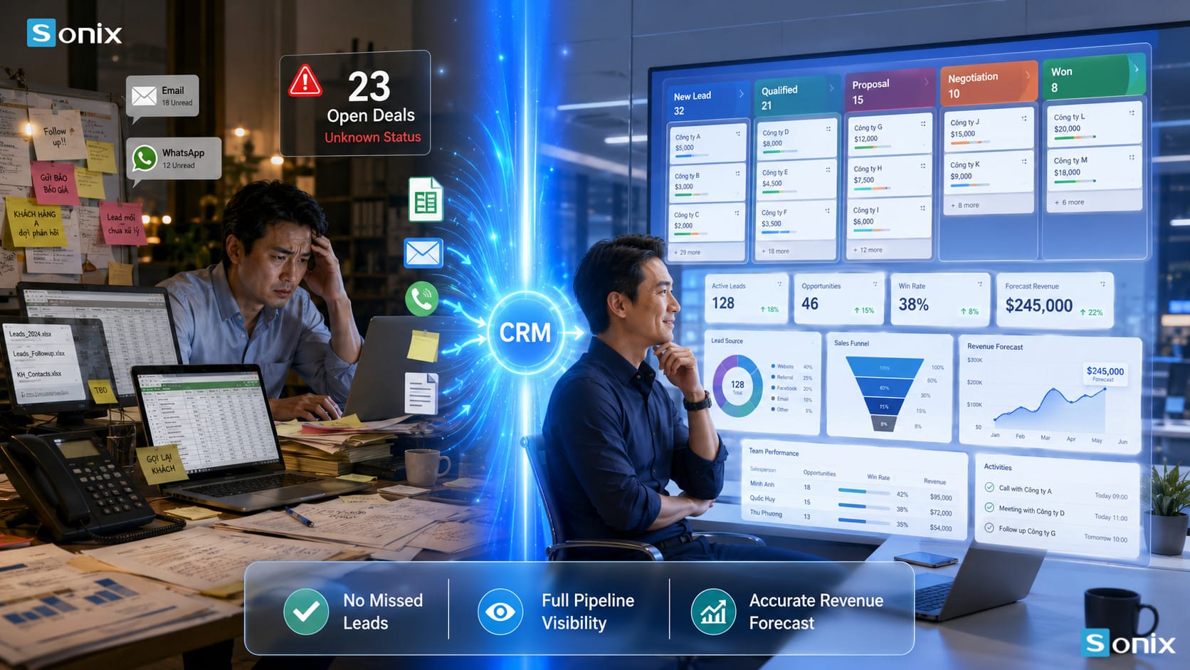 CRM từ lead đến cơ hội bán hàng trên Odoo