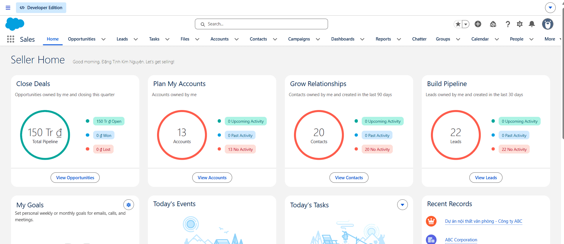Demo: Tạo pipeline bán hàng Salesforce trong 3 phút 4 Bước 3: Bảng dự báo forecast doanh thu tự động cập nhật trên pipeline bán hàng Salesforce