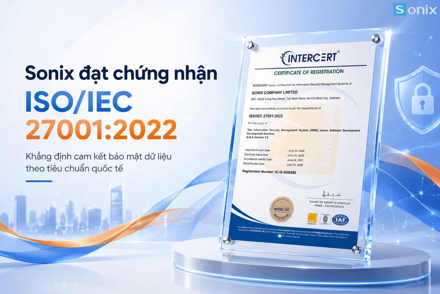 Sonix Achieves ISO/IEC 27001:2022 Certification
